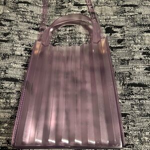 Clear purple purse